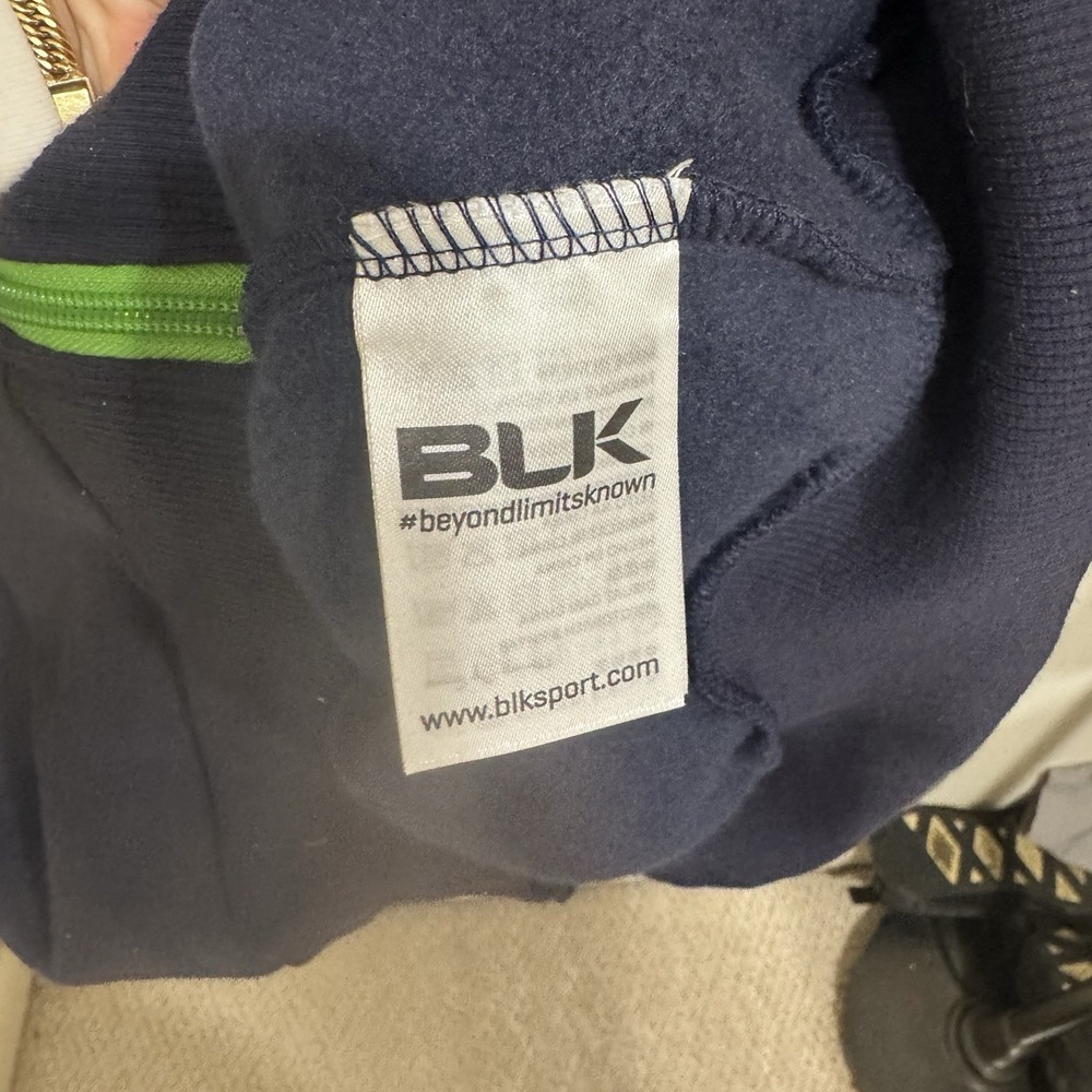 BLK Connacht Rugby Elverys.ie Blue Full Zip Ireland Sweatshirt Men's Size Large - Picture 7 of 12